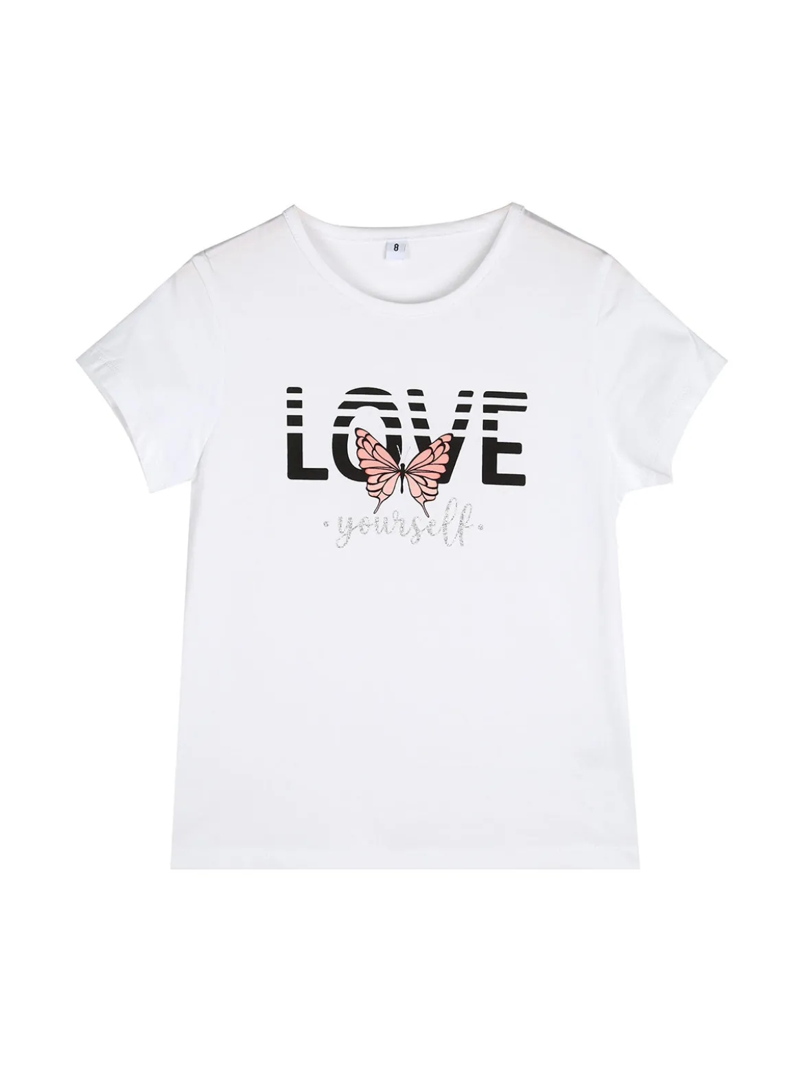 Sweet Junior Completo tuta 3 pezzi da bambina con farfalle di strass cappuccio e zip - nero