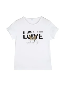 Sweet Junior Completo tuta 3 pezzi da bambina con farfalle di strass cappuccio e zip - beige