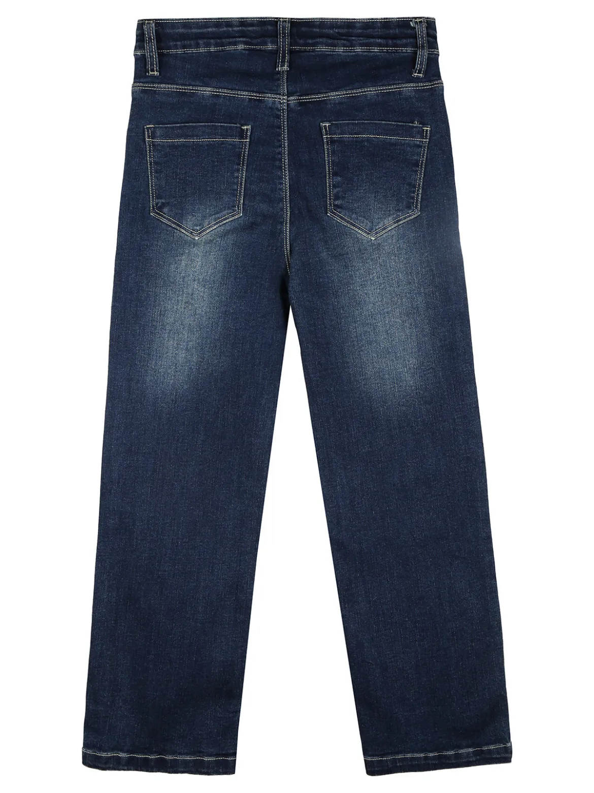 Sweet Junior Jeans da bambina a gamba dritta con fiori di peluche e strass - jeans