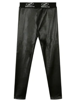 Sweet Junior Leggings in ecopelle da bambina con interno in pile