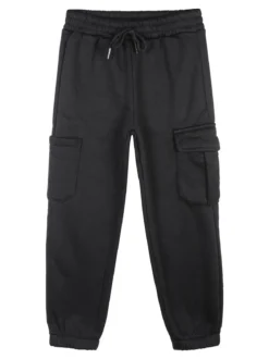 Sweet Junior Pantaloni tuta da bambina felpati con tasconi laterali