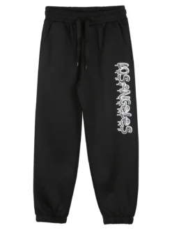 Sweet Junior Pantaloni tuta da bambino con coulisse ed elastico sul finale - nero