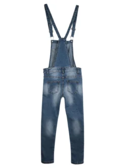 Sweet Junior Salopette di jeans con borchie