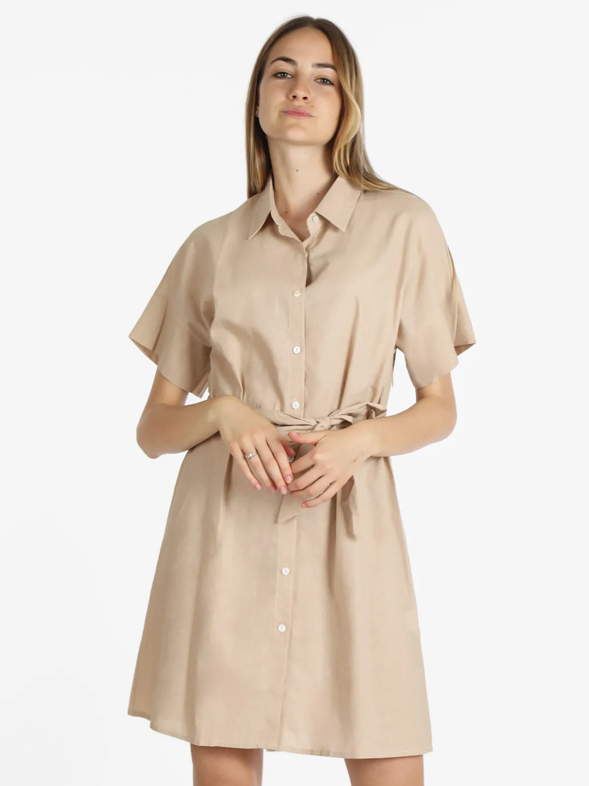 Sweet Miss Abito a camicia in cotone maniche corte