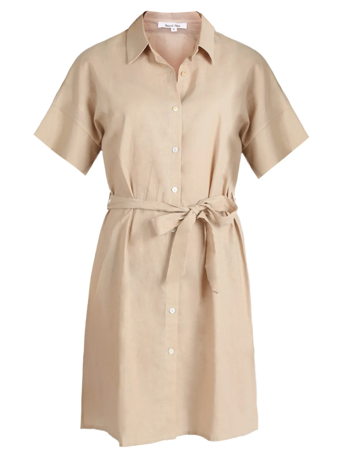 Sweet Miss Abito a camicia in cotone maniche corte