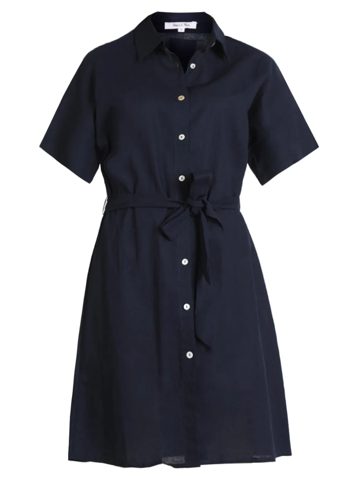 Sweet Miss Abito a camicia in cotone maniche corte
