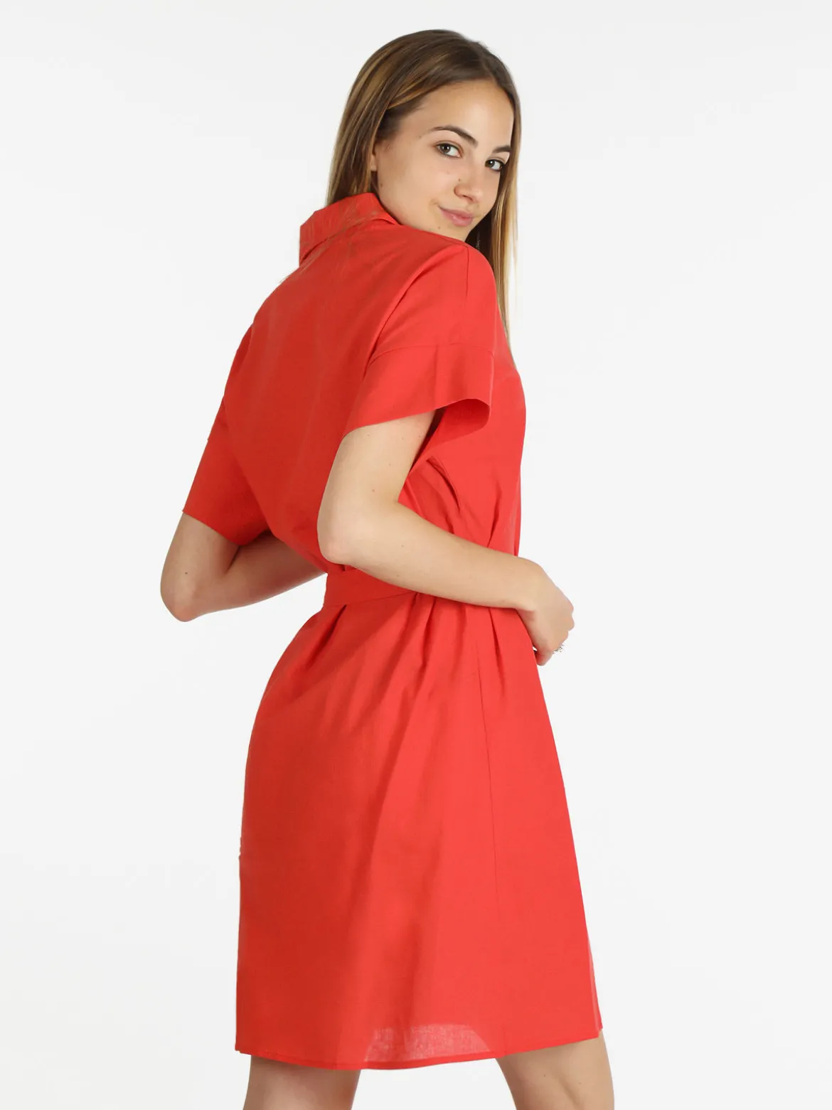 Sweet Miss Abito a camicia in cotone maniche corte