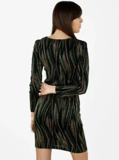 Sweet Miss Abito donna a scollo a V con lurex