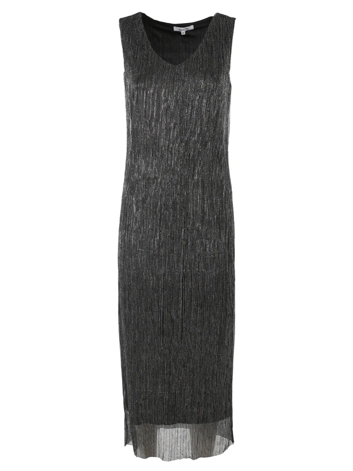 Sweet Miss Abito lungo da donna in lurex senza maniche - argento