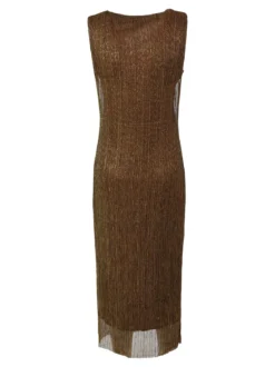 Sweet Miss Abito lungo da donna in lurex senza maniche - oro