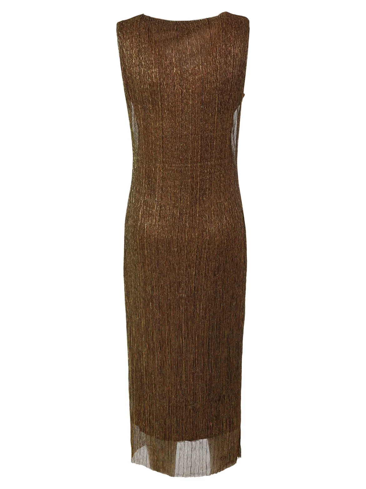 Sweet Miss Abito lungo da donna in lurex senza maniche - oro