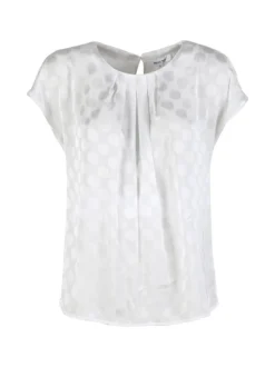 Sweet Miss Blusa donna girocollo a maniche corte - bianco