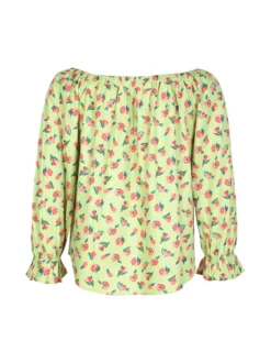 Sweet Miss Blusa donna in cotone a fiori manica lunga