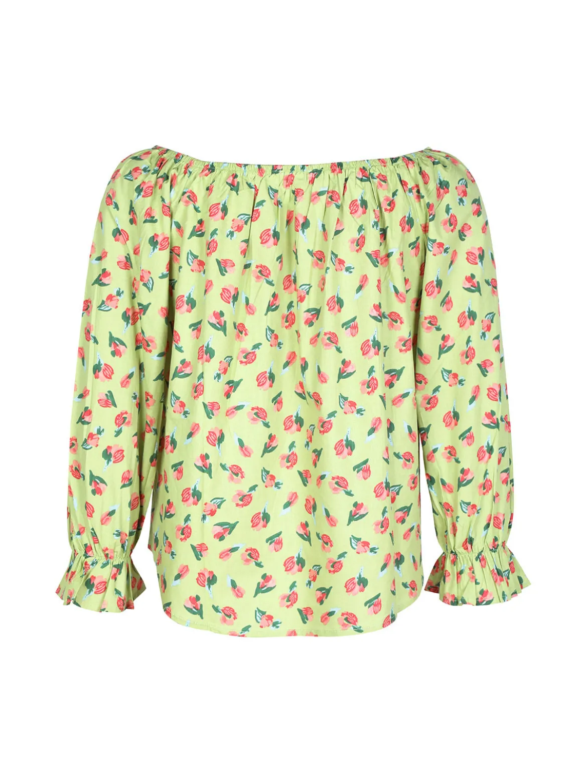 Sweet Miss Blusa donna in cotone a fiori manica lunga