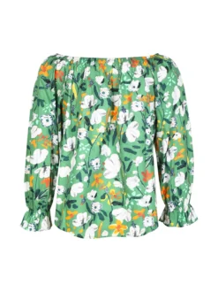 Sweet Miss Blusa donna in cotone a fiori manica lunga