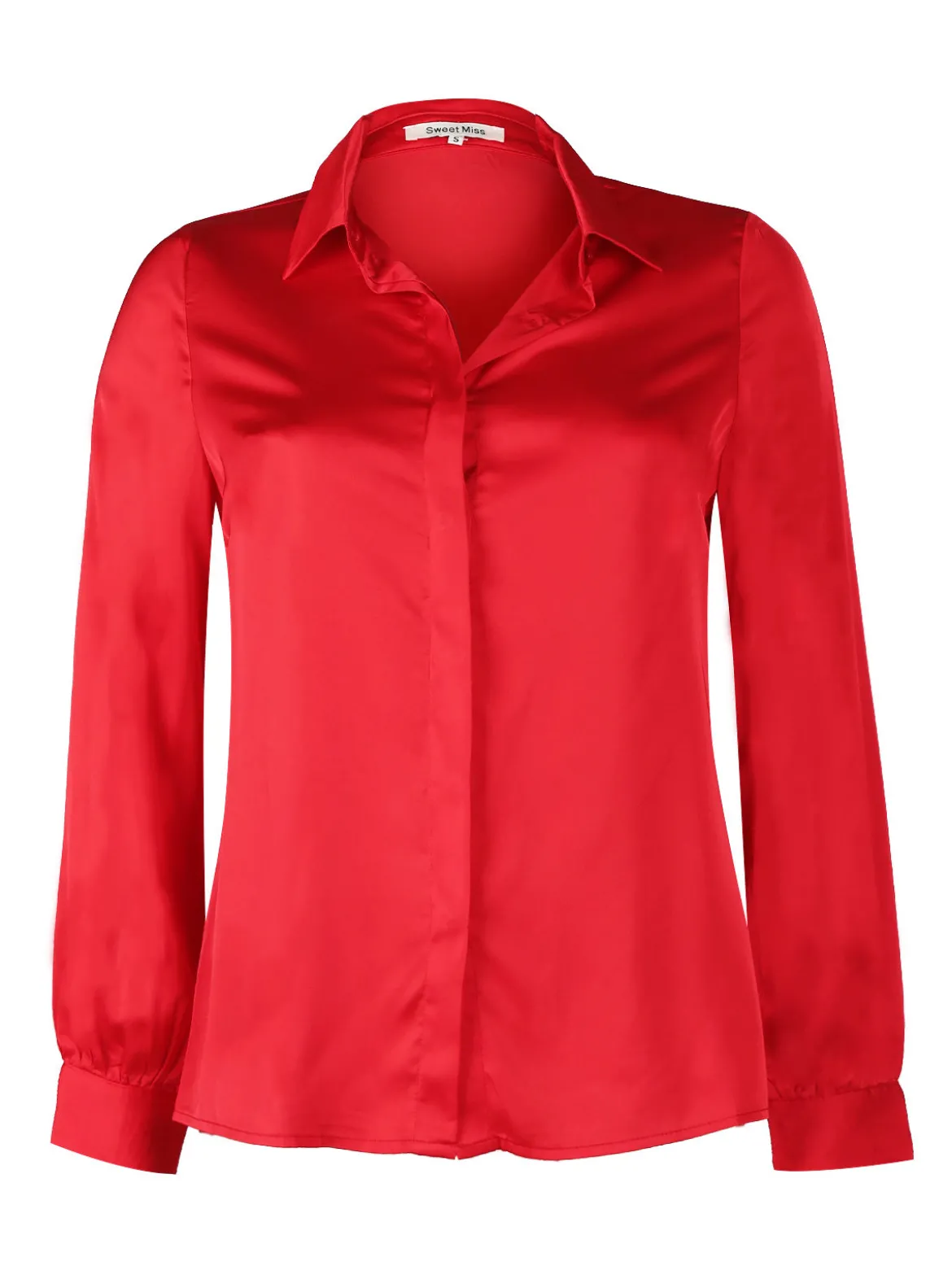 Sweet Miss Camicia donna in raso con colletto