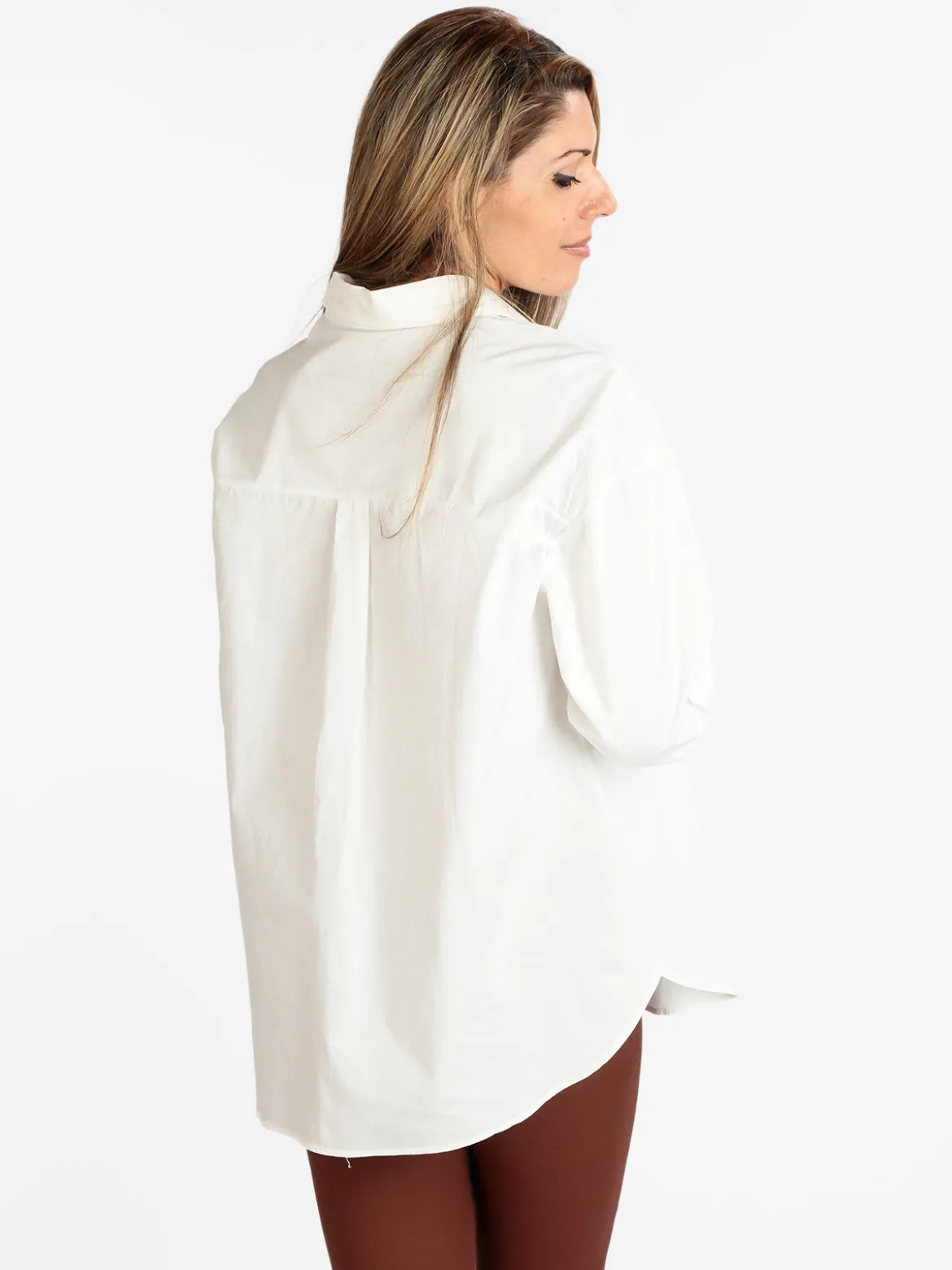 Sweet Miss Maxi camicia donna oversize in cotone