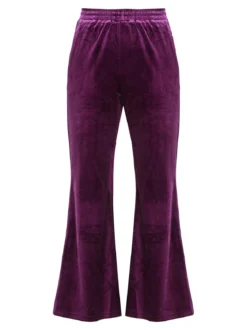 Sweet Miss Pantaloni a zampa da donna in velluto