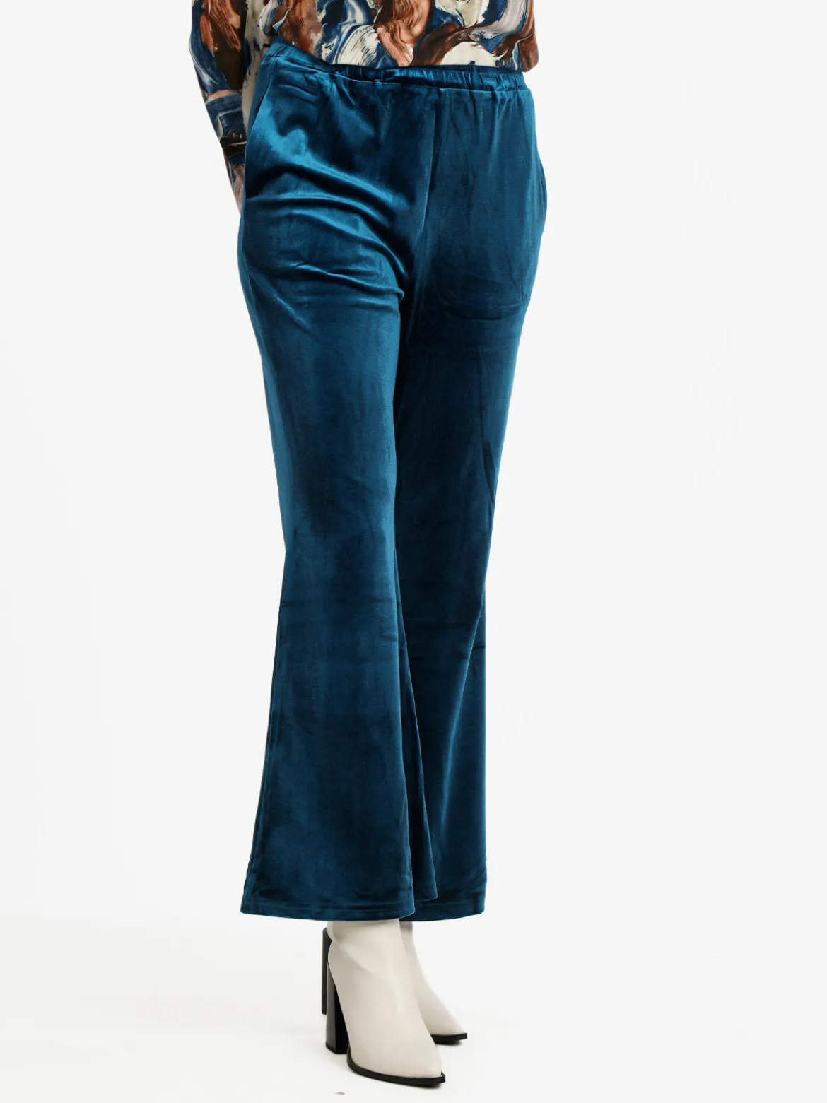 Sweet Miss Pantaloni a zampa da donna in velluto