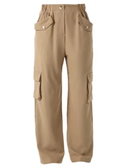 Sweet Miss Pantaloni cargo da donna a gamba larga - cammello