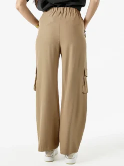 Sweet Miss Pantaloni cargo da donna a gamba larga - cammello