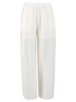 Sweet Miss Pantaloni donna a gamba larga - bianco