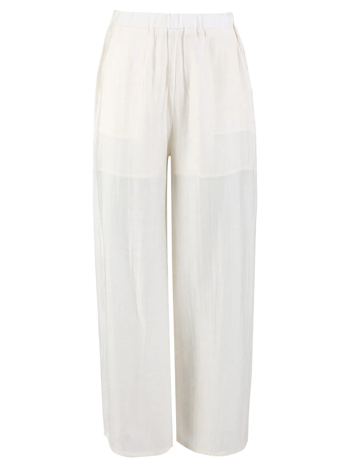 Sweet Miss Pantaloni donna a gamba larga - bianco