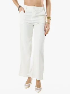 Sweet Miss Pantaloni donna a palazzo - bianco