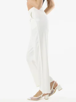 Sweet Miss Pantaloni donna a palazzo - bianco