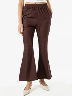 Sweet Miss Pantaloni donna cropped con finale largo - moro