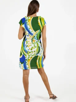 Sweet Miss Vestito donna colorato in misto lino e cotone