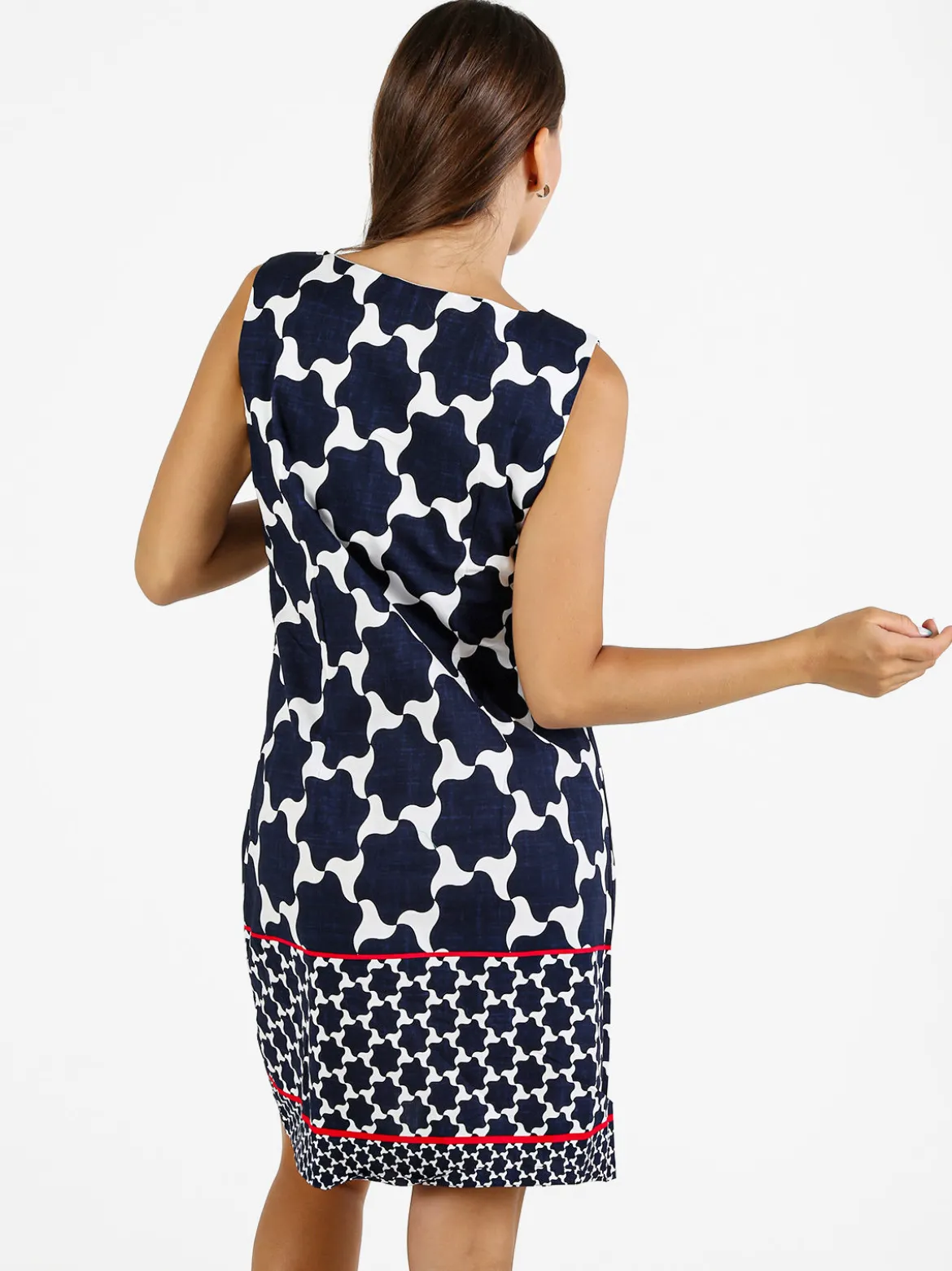 Sweet Miss Vestito donna smanicato in cotone con stampe