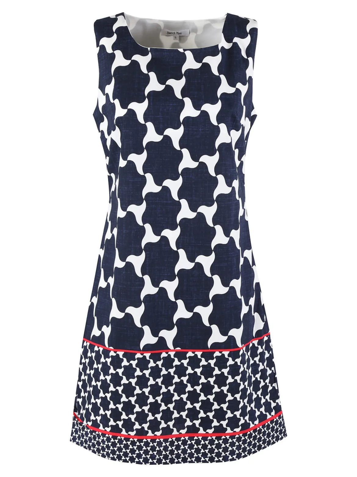 Sweet Miss Vestito donna smanicato in cotone con stampe