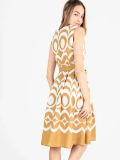 Sweet Miss Vestito donna smanicato in misto cotone e lino