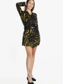 Sweet Miss Vestito leggero donna manica lunga con stampa
