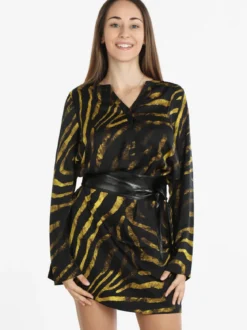 Sweet Miss Vestito leggero donna manica lunga con stampa