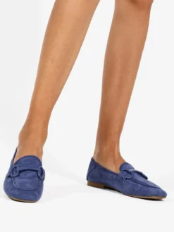 Sweet Shoes Mocassini donna in tessuto scamosciato