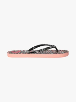 Sweet Years Infradito donna animalier in gomma con strass e pietre - rosa