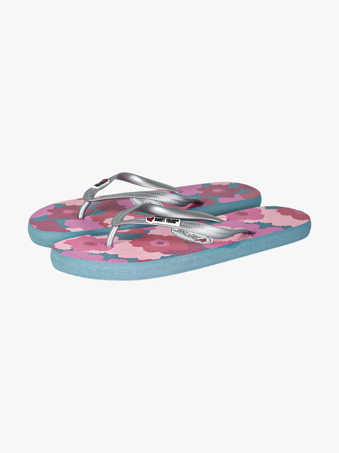 Sweet Years Infradito donna colorate in gomma - argento