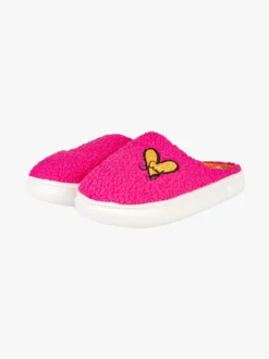 Sweet Years Pantofole donna invernali in tessuto orsetto - fucsia