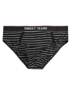 Sweet Years Slip a righe in cotone elasticizzato