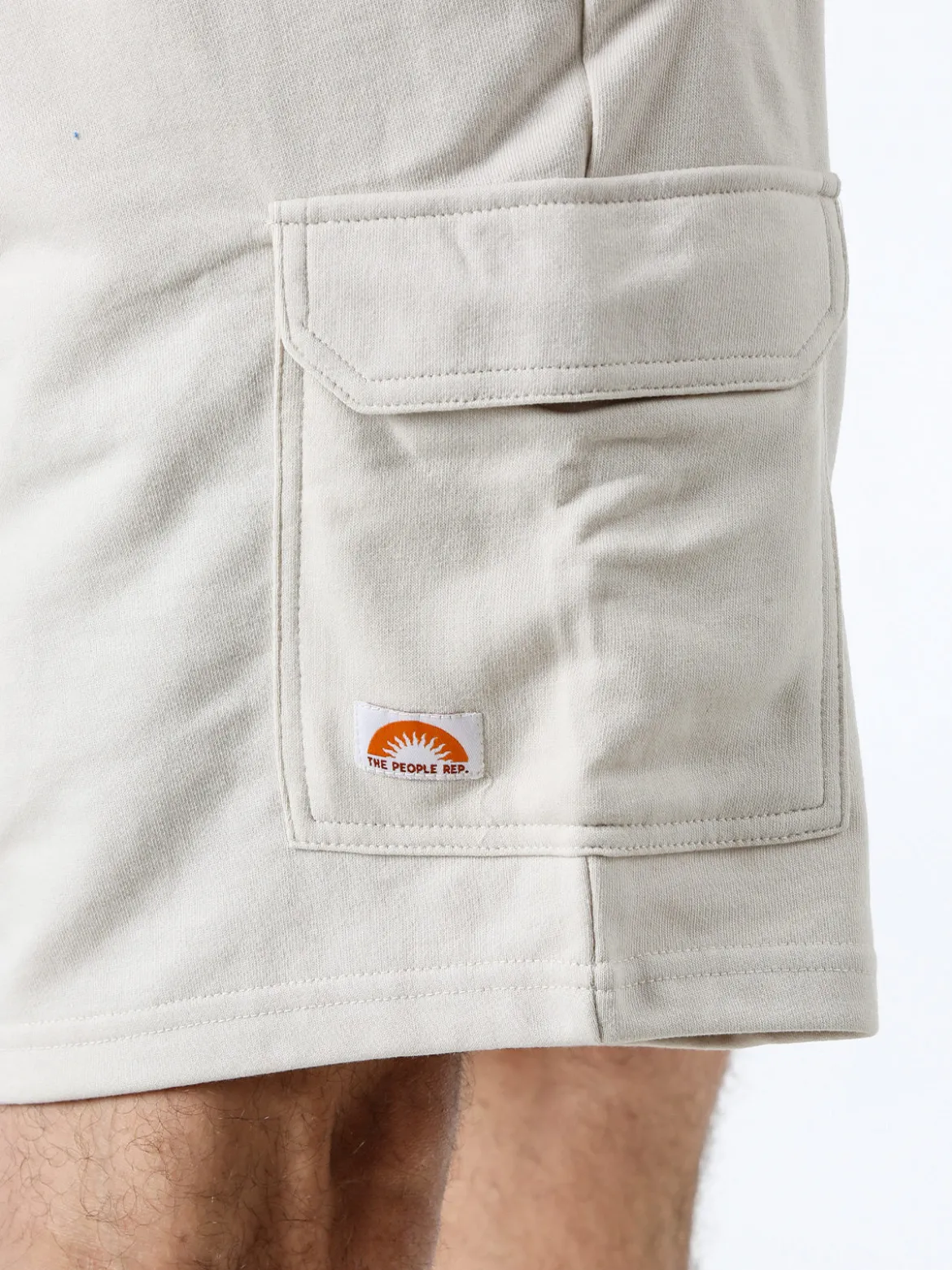 The People Rep Bermuda cargo da uomo con coulisse - beige
