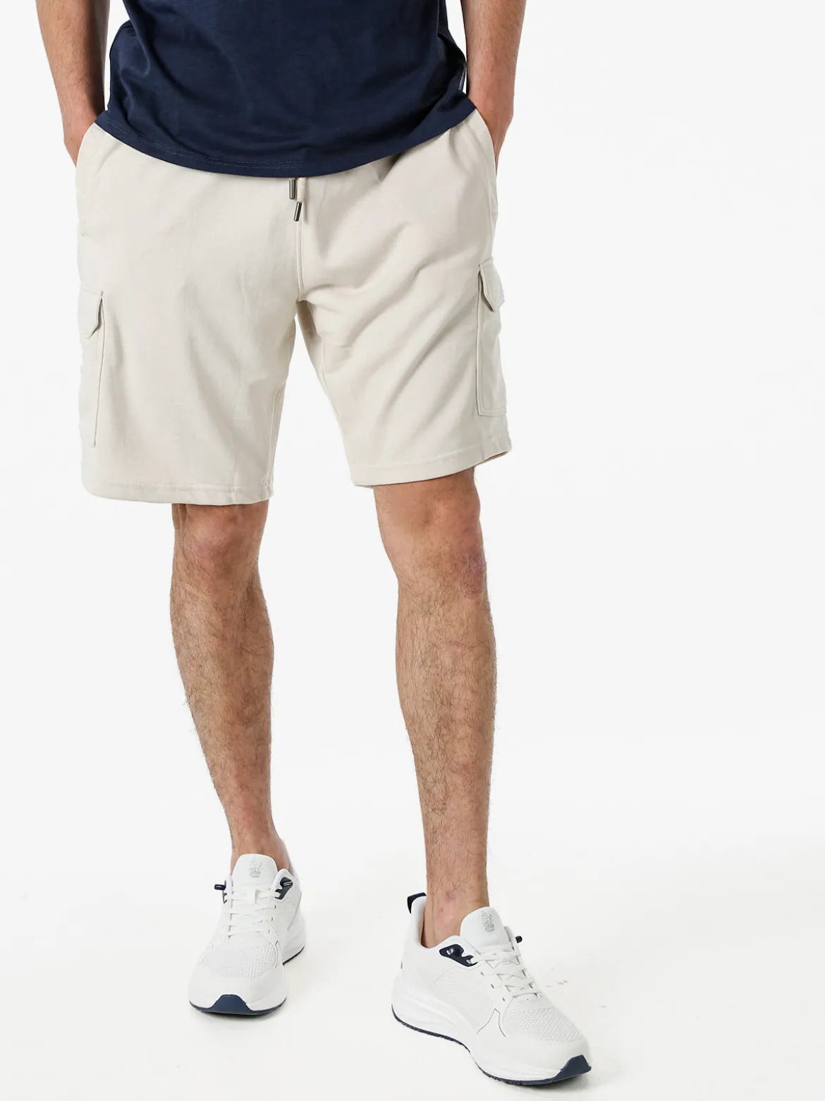 The People Rep Bermuda cargo da uomo con coulisse - beige