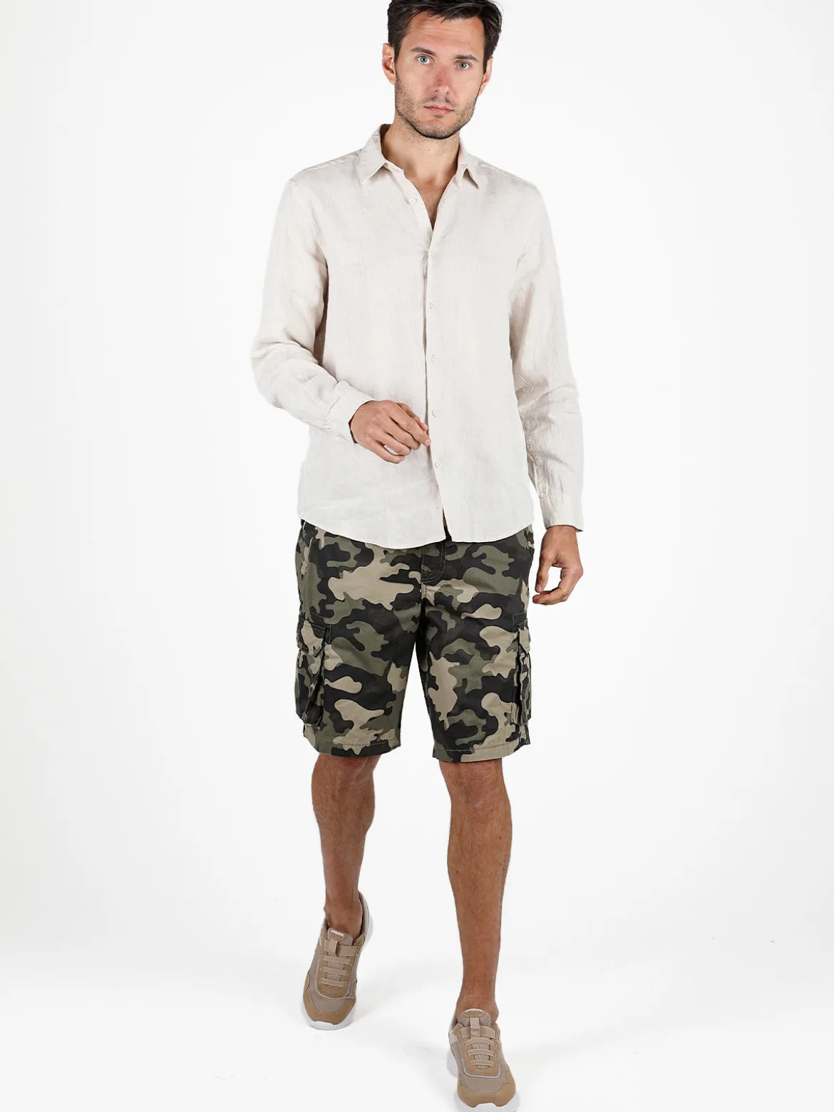The People Rep Bermuda uomo militare con tasconi laterali