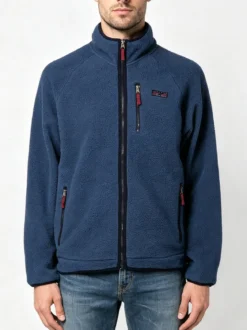 The People Rep Felpa invernale da uomo in sherpa con zip intera