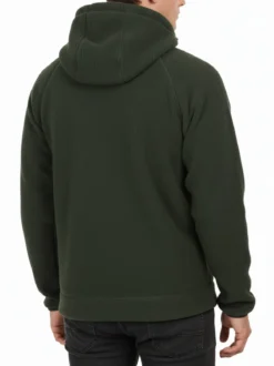 The People Rep Felpa teddy in pile da uomo con cappuccio e zip - militare