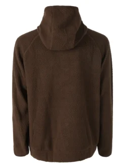 The People Rep Felpa teddy in pile da uomo con cappuccio e zip - marrone