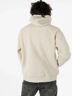 The People Rep Felpa teddy in pile da uomo con cappuccio e zip - beige