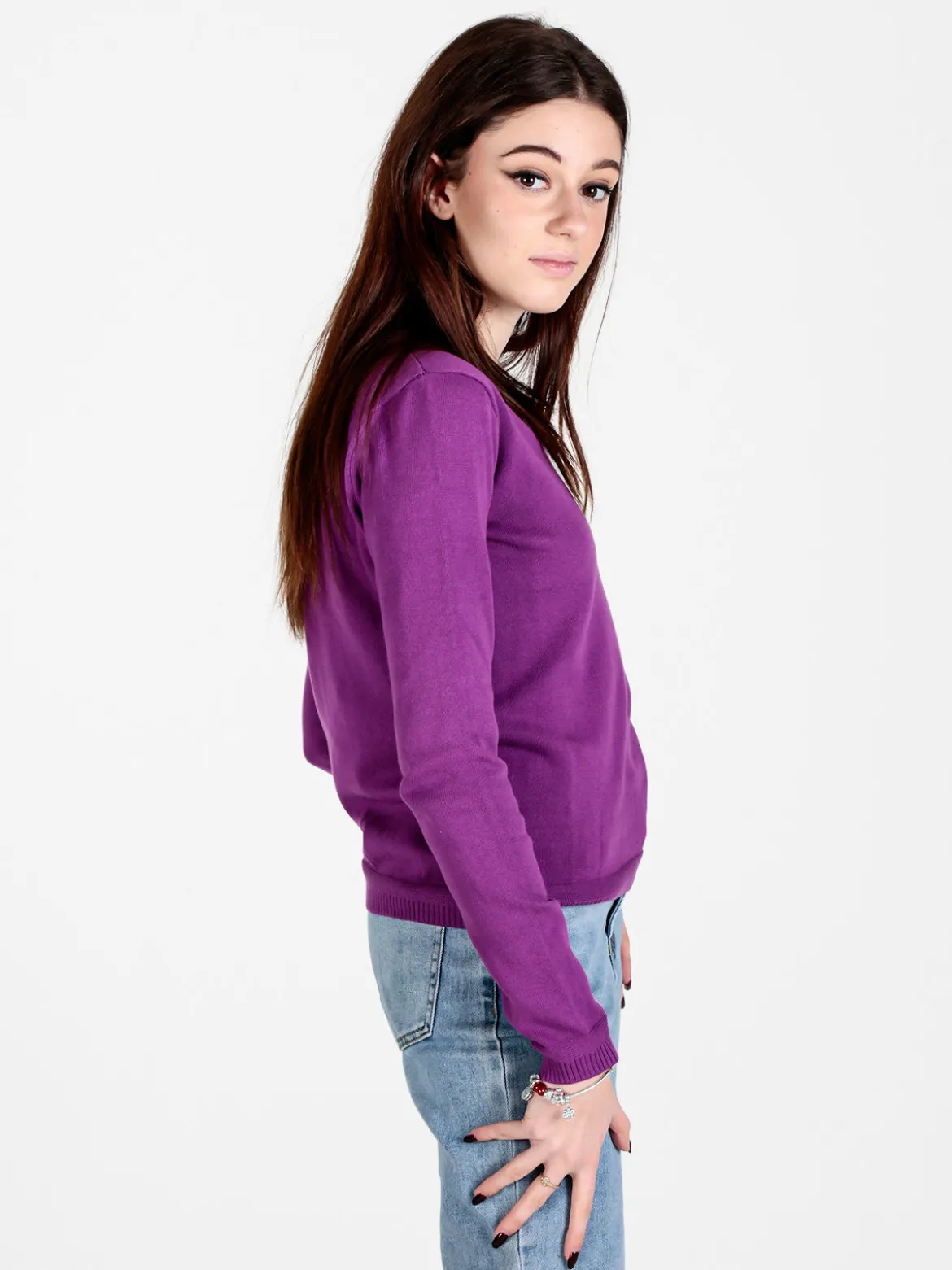 The People Rep Pullover donna in maglia scollo V