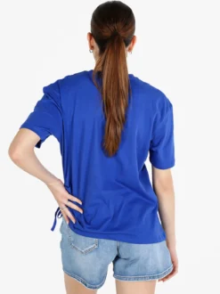 The People Rep T-shirt donna in cotone con arricciatura laterale